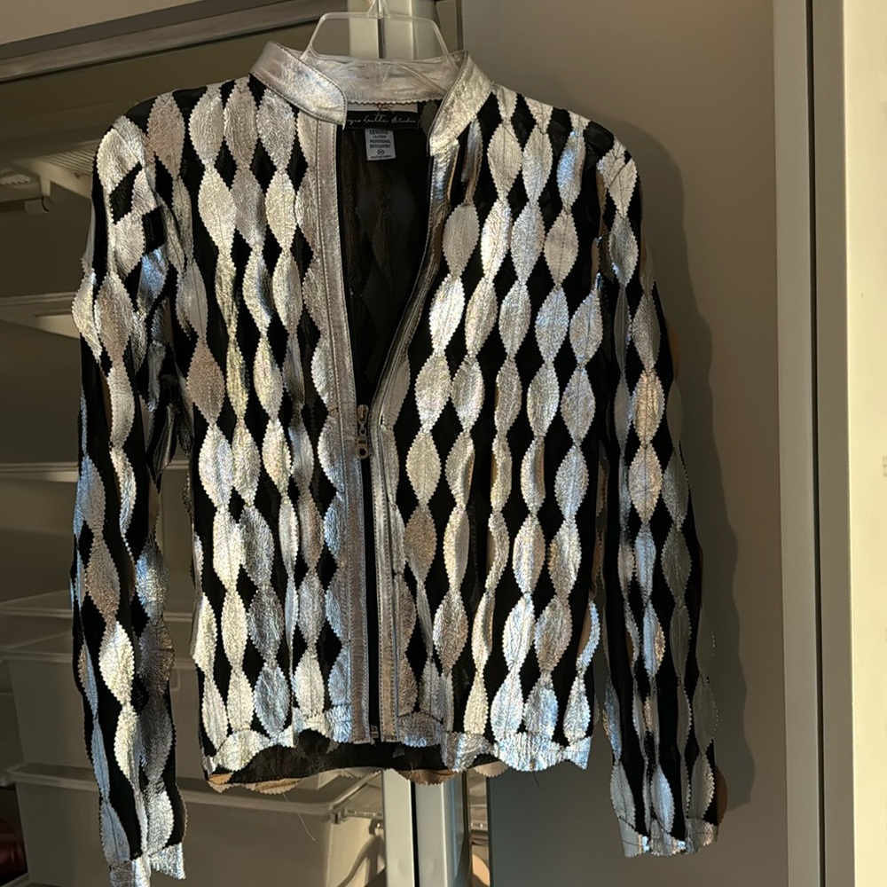 Silver Jacket Size M Genuine Leather